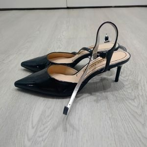 Zara Black Kitten Heel Shoes Size 37